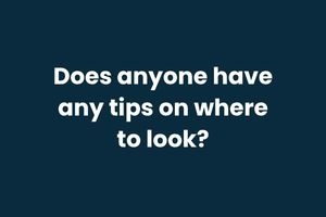 Does anyone have any tips on where to look?